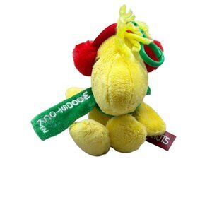 Peanuts Woodstock Plush Toy With Green Scarf & Red Earmuffs Vintage 1990s